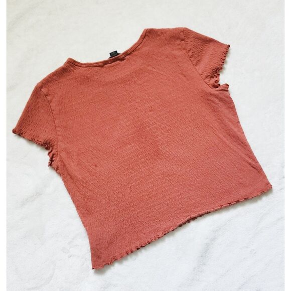 American Eagle amber/auburn smocked crop top - Picture 2 of 2